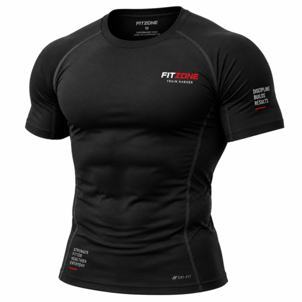 Black FITZONE Performance Shirt Compression T-Shirt
